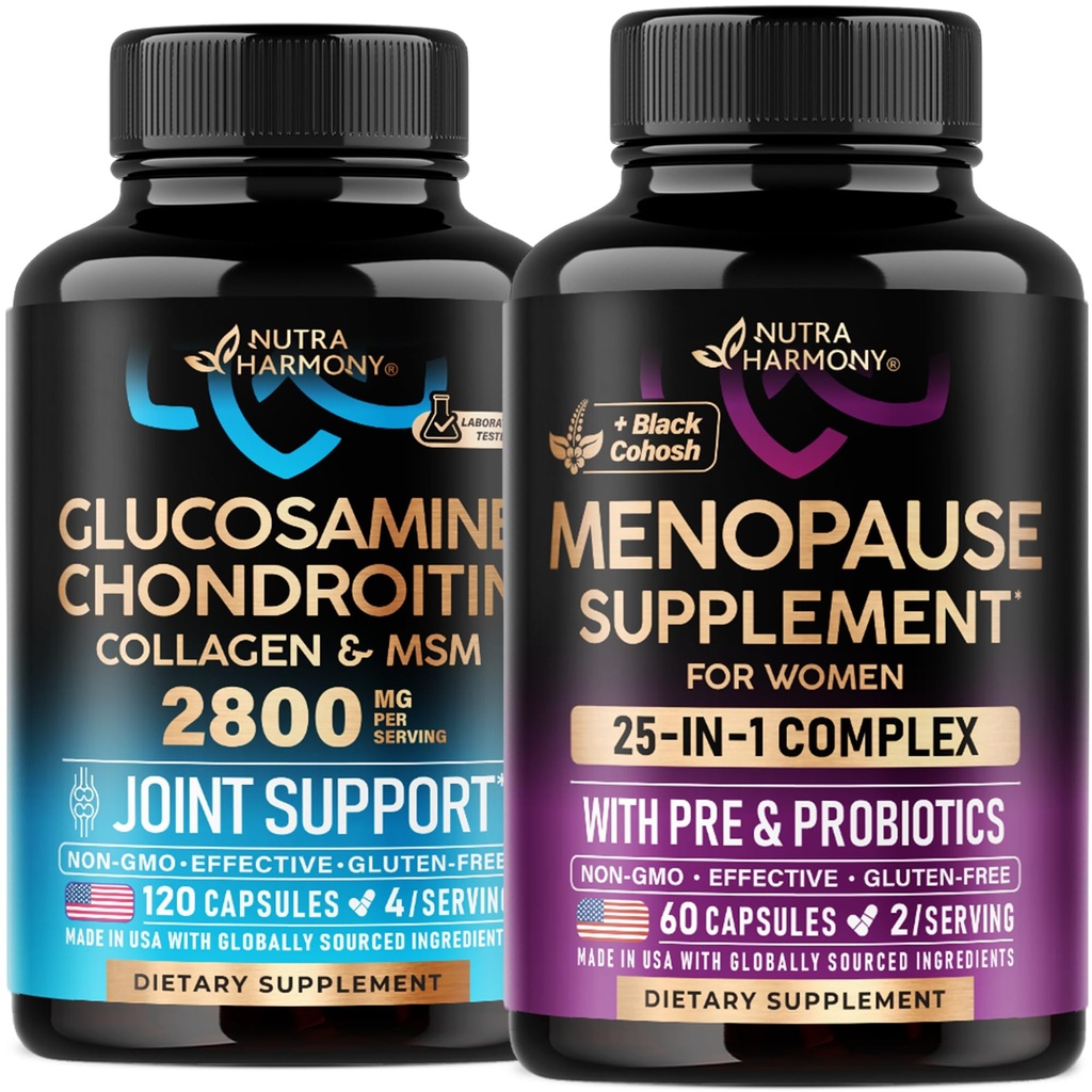 NUTRAHARMONY Glucosamine Chondroitin & Menopause Supplement