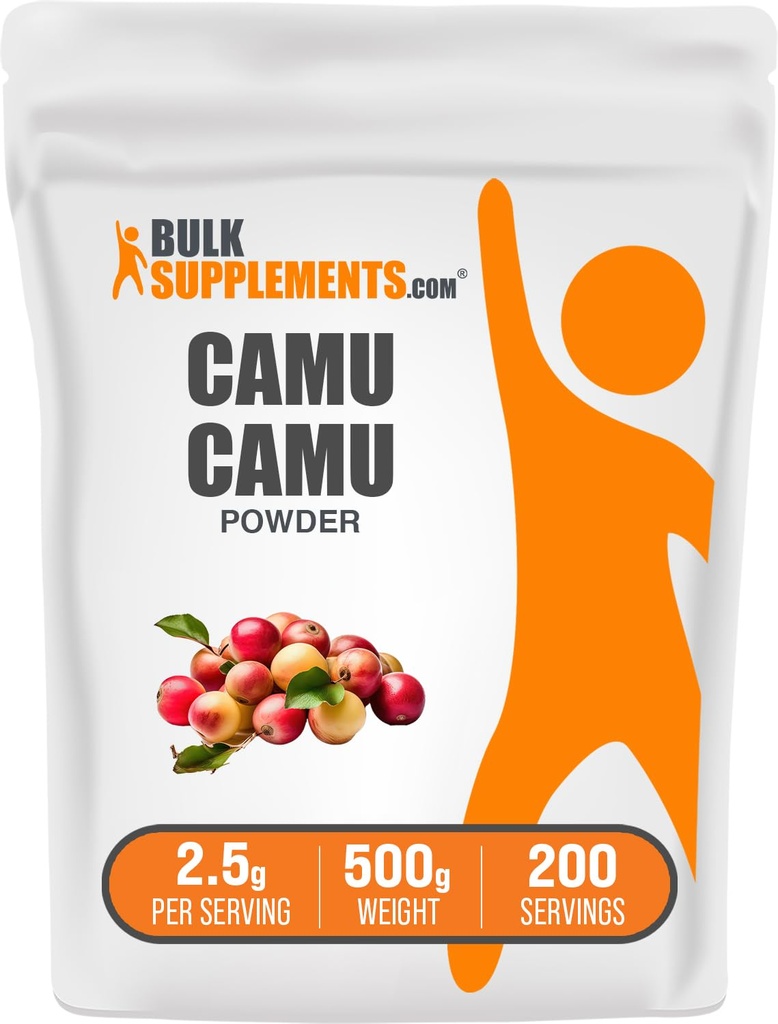 BulkSupplements.com Camu Camu Powder - Superfood Supplement, Vegan & Gluten Free, 2.5g per Serving, 500g (1.1 lbs) (Pack of 1)