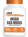 BulkSupplements.com Irish Sea Moss Capsules - Sea Moss Supplement, Irish Sea Moss - Gluten Free, 3 Capsules per Serving (2000mg), 240 Count (Pack of 1)