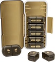 Organizador semanal de píldoras 2 veces al día, Moisture-Proof, Compartimientos desmontables, AM PM Pill Box 2X 7 Día, Organizador de píldoras/Fish Oil/Medication/Vitamin/Supplements (Brown)