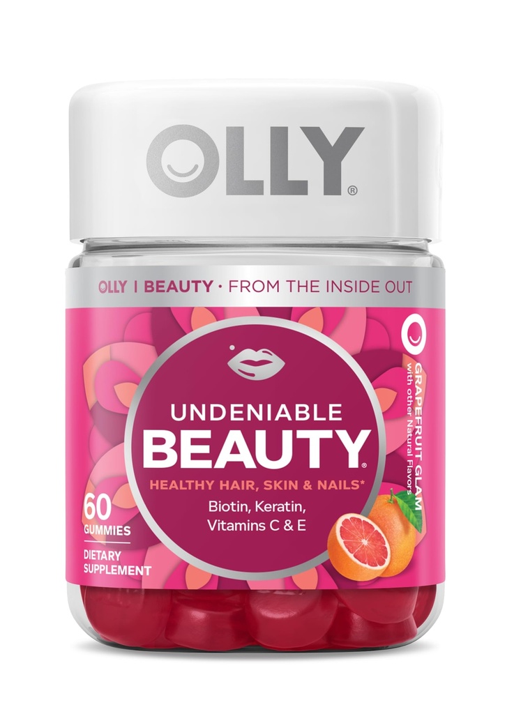 OLLY Extra Strength Sleep & Undeniable Beauty Gummy Bundle, Melatonin, Biotin, Vitamins C & E, 50 Count & 60 Count