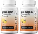 Balancebreens Bromelain 500mg, 120 cápsulas - Pineapple Extract Digestive Enzyme, Supports Digestion and Joint Health Supplement