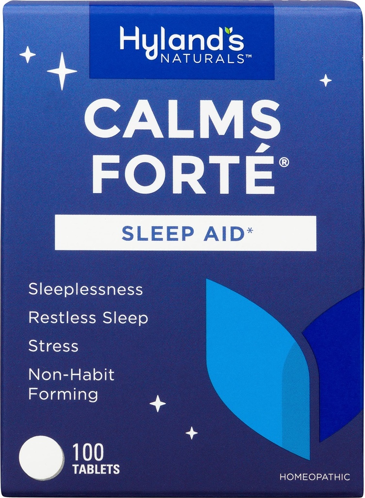 Hyland's Calms Forte Tablets, Natural Relief of Nervous Tension and Occasional Sleeplessness, 100 Count