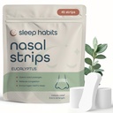 SleepHabits 45PC Breathing Strips, Non-Toxic Tested Nose Strips for Breathing & Sleep | Nasal Strips for Snoring Solution | Extra Strength for Sensitive Skin | Nasal Strips for Sleeping, Eucalyptus
