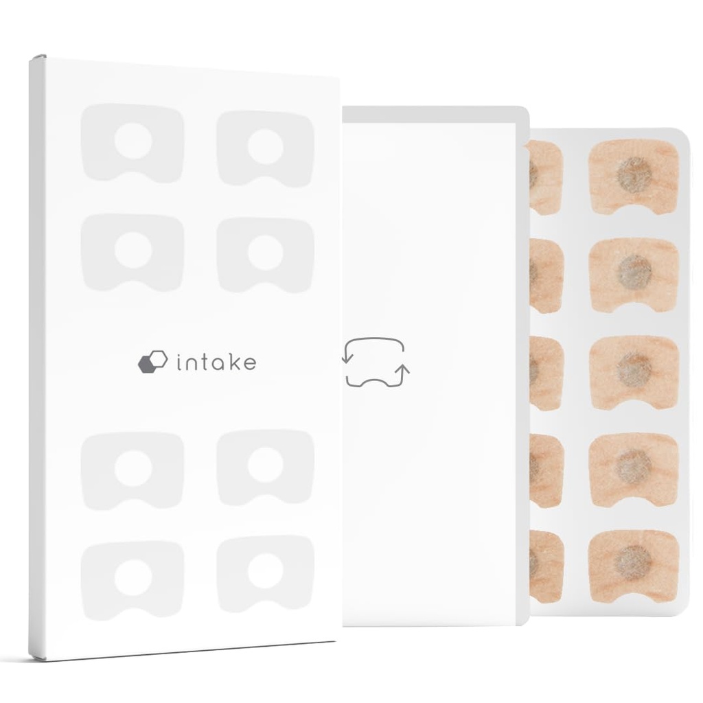 Intake Breathing—Magnetic Nasal Strip Refill Tabs (30 Count) | Adhesive Tabs for Intake Reusable Band | Nasal Strips for Sleep, Snoring & Breathing | Stronger Than Traditional Strips | 30-Night Supply