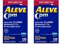 Aleve PM Sleep Aid Plus Pain Reliever Caplets,Naproxen Sodium & Diphenhydramine HCl,Nighttime,120 Count (Pack of 2)