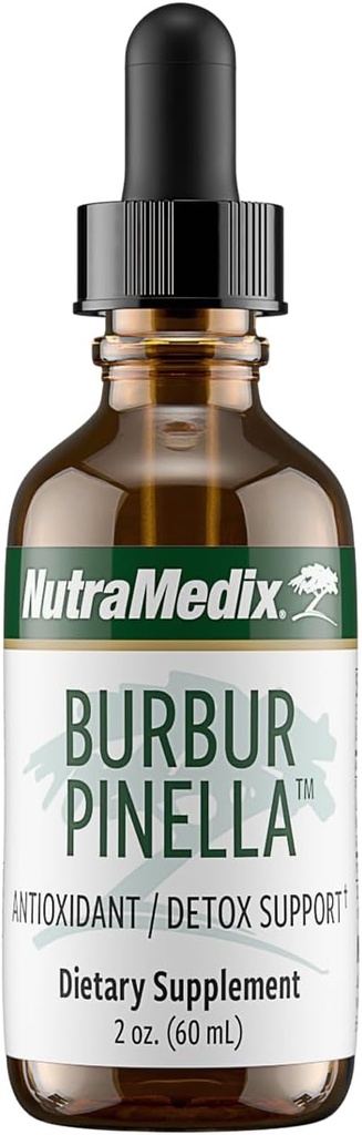 NutraMedix Burbur-Pinella Brain Health Supplements for Adults - Combat Brain Fog &amp; Promote Nerve Support - Aid A Healthy Full Body Detox Cleanse - Bioavailable Liquid Format (2 oz / 60 ml)