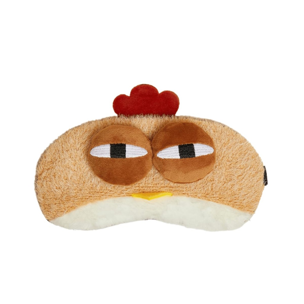 Funny Sleep Mask – Cute Lazy Chicken Chick Plush Blindfold, Soft Sleeping Eye Cover for Travel, Napping, Party Gift, Novelty Eye Mask for Adults Kids