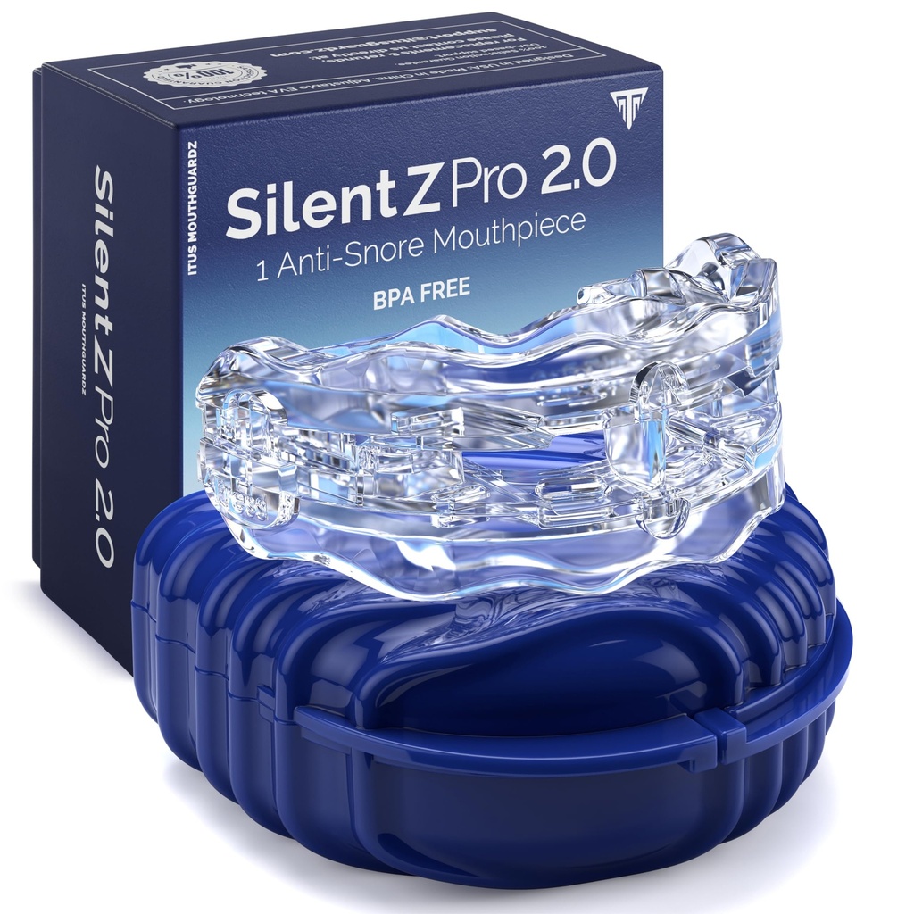 Itus Mouthguardz: SilentZPro 2.0 - USA Designed & FDA-Cleared Anti Snore Mouthpiece - Fully Adjustable Anti Snore Mouth Guard - Professional Patented Anti Snore Device, Medium
