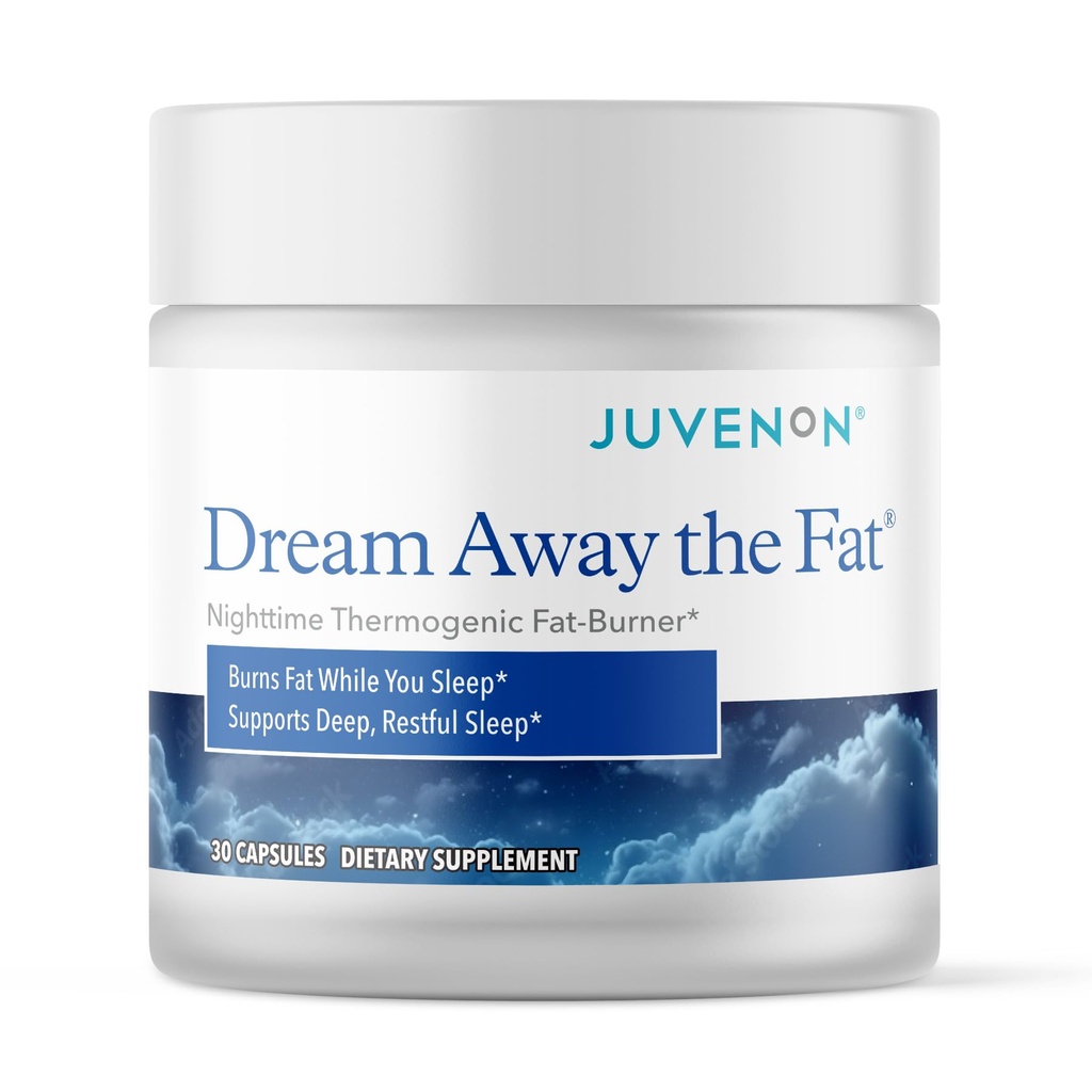 Juvenon Dream Away the Fat® – Nighttime Support with Melatonin, Grains of Paradise & Chromium – Relaxation & Metabolism Support While You Rest – 30 Capsules (15 Servings)