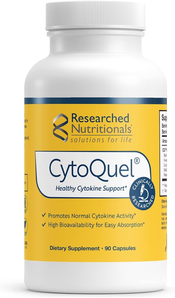 CitoQuel con Cisteine N-Acetyl, Suplementos Herbales > Extracto Turmérico - Promover la función de citocina saludable para el soporte inmunológico, sueño & físico Comfort (90 cápsulas)