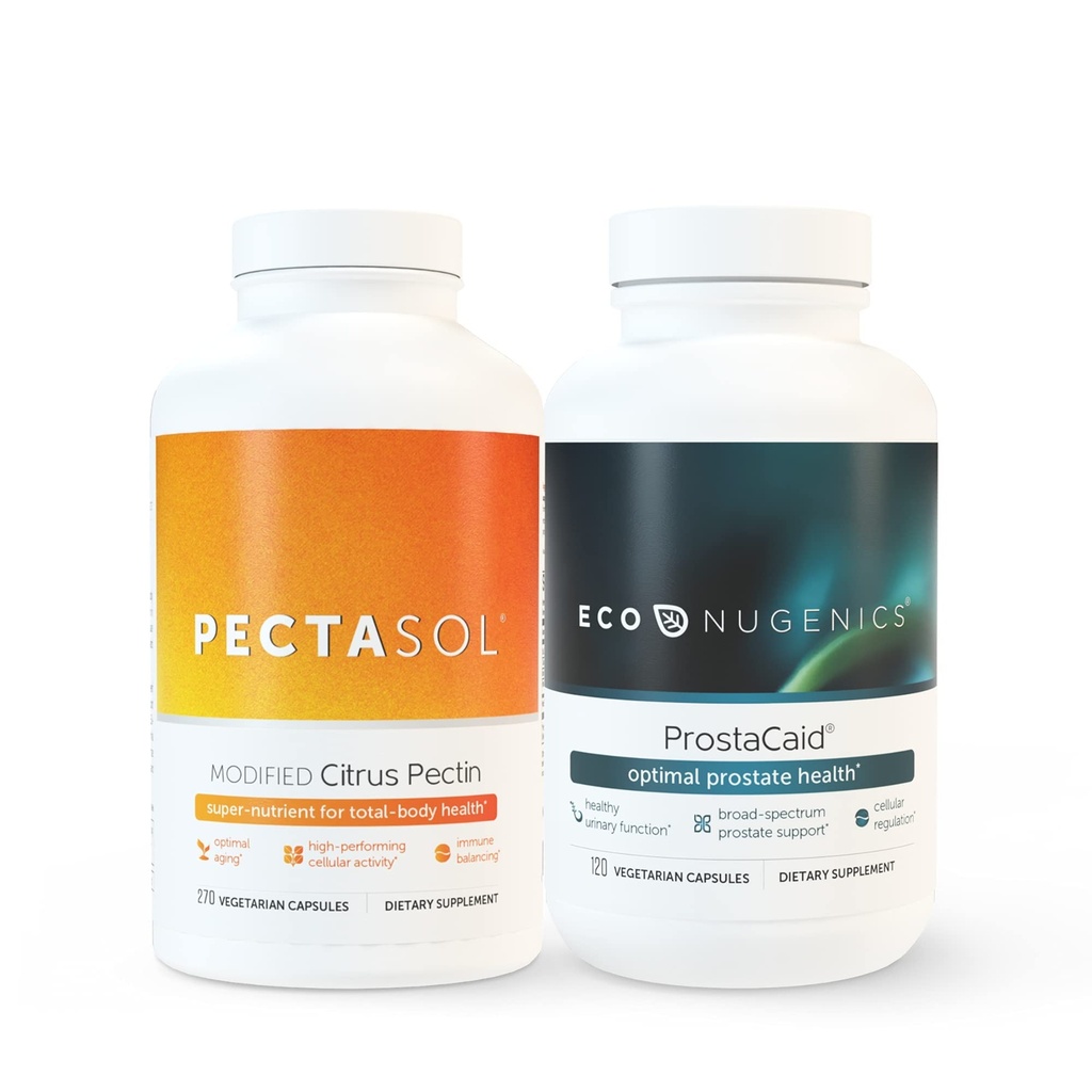 EcoNugenics Ultimate Prostate Health Supplement Bundle – Includes 120 Capsules of ProstaCaid and 270 Capsules of Pectasol-C Modified Citrus Pectin - Immune Function & Prostate Support for Men