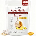 ELARE Aged Garlic Extract, Odorless Garlic Supplements, 300 Softgels, Potent Antioxidant & Heart & Immune Support, Vegetarian, All-Natural, Non-GMO