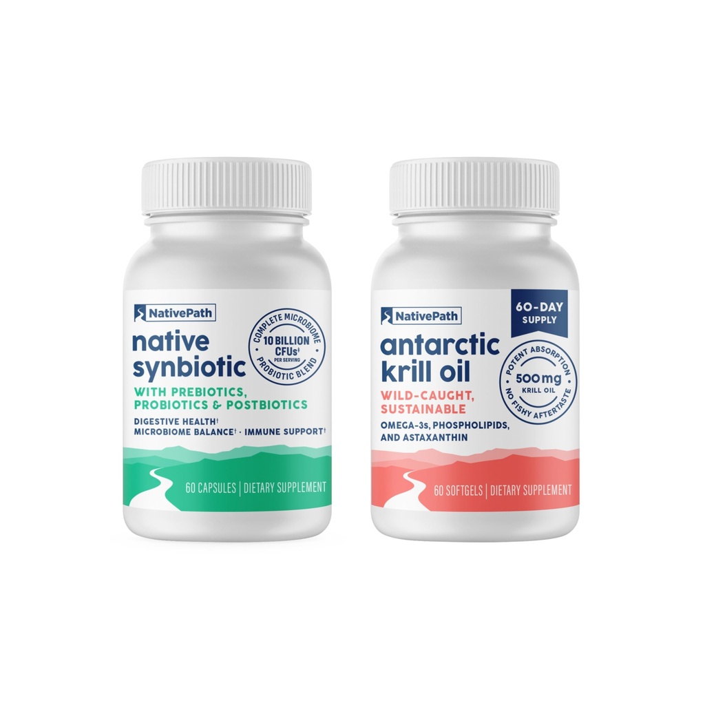 NativePath Synbiotic and Antarctic Krill Oil Bundle