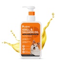PUAINTA Krill & Salmon Fish Oil for Dogs & Cats – Omega-3 (EPA DHA) Liquid Fish Oil, Wild Icelandic Salmon Oil for Skin & Coat, Itch Support (8 Fl Oz (Pack of 1))