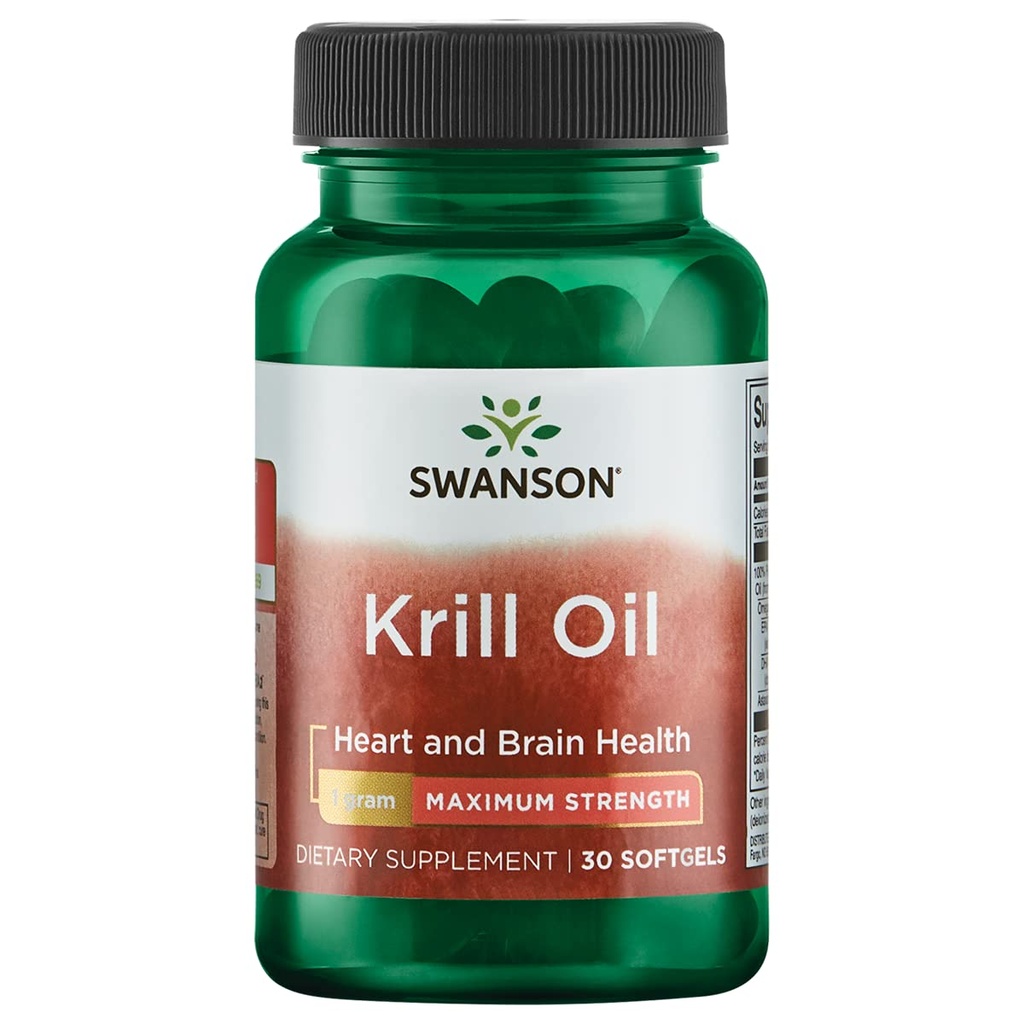Swanson EFA Krill Oil-MAX STR 1 G 30 SGELS