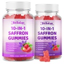 Saffron Gummies Strawberry & Raspberry Flavor 120 Counts Bundle
