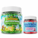 NEVISS 2PACK Liposomal Sulforaphane Gummies + Saffron +Magnesium Glycinate Gummies for Kids