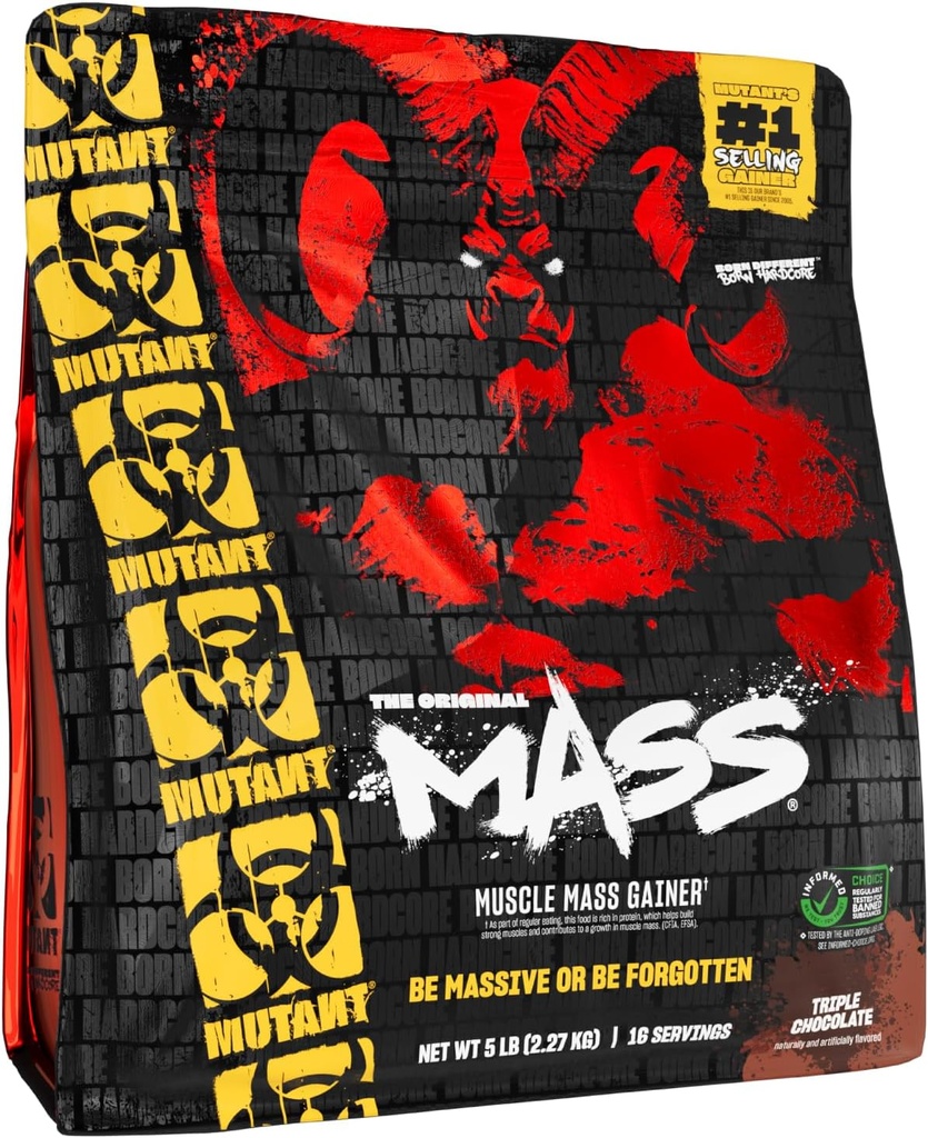Masa Mutant ← Ganador de Masa de Peso Protein Powder - Calorie Protein Powder alto para ganar Masa - Triple Chocolate - 5 libras