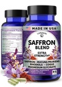 Lunakai USA Made Saffron Supplements for Women & Men 176mg – 8-in-1 Saffron Extract Capsules with Rhodiola & Mucuna for Daily Mood, Focus & Eye Support, Non-GMO, 60ct