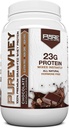 Nutrición de etiquetas puras 100% Grass-Fed, Chocolate Whey Concentrate Protein Powder (24g) con Aminoácidos Esenciales, para Pre y Post Workout Recuperación & Muscle Building, Low Fat & Low Carbs - 2lbs