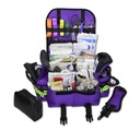 Lightning X Small First Responder EMT EMS Trauma Bag Stocked First Aid Fill Kit B (Purple)