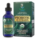 USDA Organic Liquid Probiotics for Men, Women & Kids | 15 Clinically Studied Strains | Digestive Support, Immune & Gut Health | Maximum Strength | 98% Absorption | Vegan, Non-GMO | 40 Serv