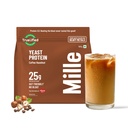 Mille Coffee Hazelnut Plant Protein Powder | 25g Protein per Scoop | Vegan Yeast Protein for Shakes & Smoothies | No Added Sugar, Non-Bloating, Clean Plant-Based Blend | 17.64 Oz (500g)