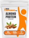 BulkSupplements.com Almond Protein Powder - Plant Based Protein, Almond Powder - Vegan, Gluten Free, & No Sugar, 30g per Serving, 500g (1.1 lbs) (Pack of 1)