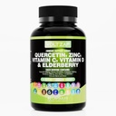 Quercetina Zinc Vitamina D Suplemento Quercetina 1000mg Zinc 50mg Vitamina C 1000mg Vitamina D 5000 UI Bromelaina Moss de Mar de Elderberry para Adultos