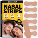 Nasal Strips for Snoring (36 Count), Extra Strength Nose Strips for Breathing, Anti Snoring Nasal Strips for Sleeping, Congestion Relief for Colds & Allergies, Sensitive Skin, Beige