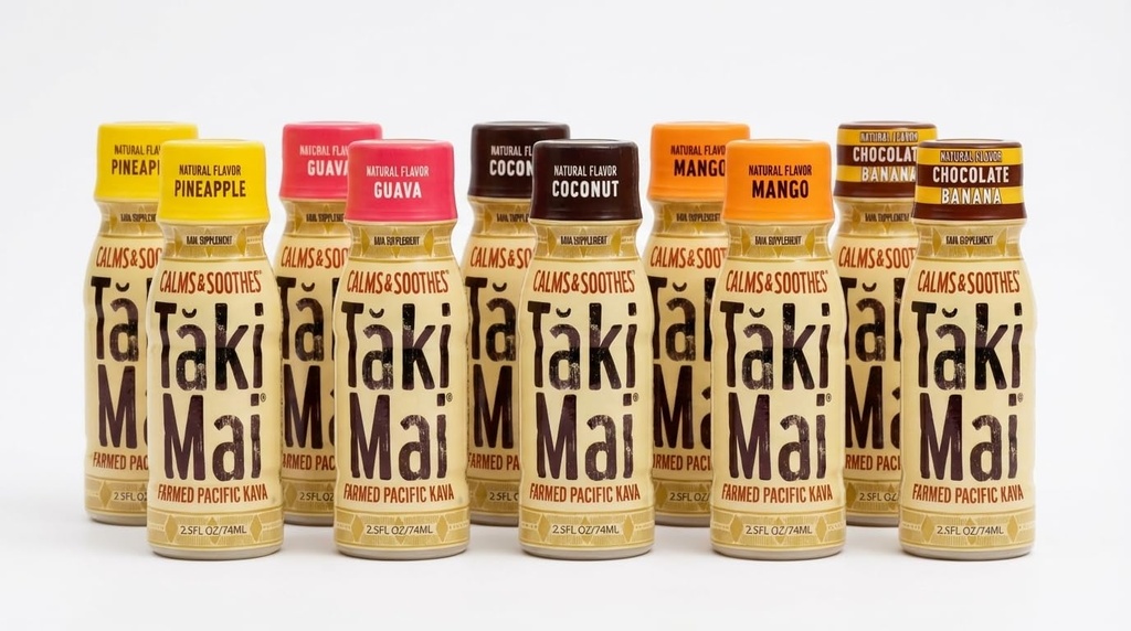 Taki Mai Variety Pack Kava Kava 2.5 oz (10-pack) Shots – Noble Kava Root Drink, Ready to Drink for Stress Support & Relaxation, Fast Acting Herbal Support for Calming Better Sleep and Balanced Mood