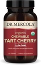 Dr. Mercola Orgánica Chewable Tart Cherry, 30 Servings (30 Capsules), Non-GMO, Gluten Free, Soy Free