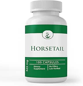 Ingredientes originales puros Horsetail, (100 capsules) Siempre puro, sin aditivos o artillería, Lab Verified