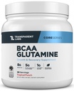 Transparent Labs BCAA Glutamine - 8000 Mg of BCAA Powder with L Glutamine for Post Workout Recovery, Muscle Growth, & Increased Endurance - 30 Servings, Tropical Punch