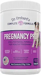 Dr Orchards Pregnancy Pro Dog Prenatal Vitaminas - Premium Dog Supplement for Pregnancy, Prenatal + Postnatal, Lactation and Newborn Health Support, 90 Ct
