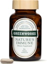 Greenworks Nature’s Immune – Organic Daily Immune Support with Elderberry, Echinacea, Ginger, Turmeric & Medicinal Mushrooms – Vegan, Non-GMO, Gluten-Free – 30 Servings