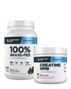 Laboratorios Transparentes Grass-Fed Whey Protein Isolate (30 Servings, Milk Chocolate) & Creatine HMB (30 Servings, Strawberry Lemonade)