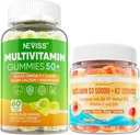 NEVISS Bundle - Mujeres Men 50+ Multivitamin 1 Pack + D3 5000IU K2 120mcg