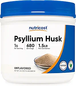 Nutricost Psyllium Husk Powder (1.5 libras) - GMO-Free, Gluten-Free