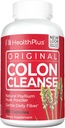 Health Plus Colon Cleanse Digestive Support ← All Natural Daily Fiber for Toxin Elimination Toxin Elimination To Reduce Bloating ¦ Supports Heart Health ← 200 Capsules, 33 Servings