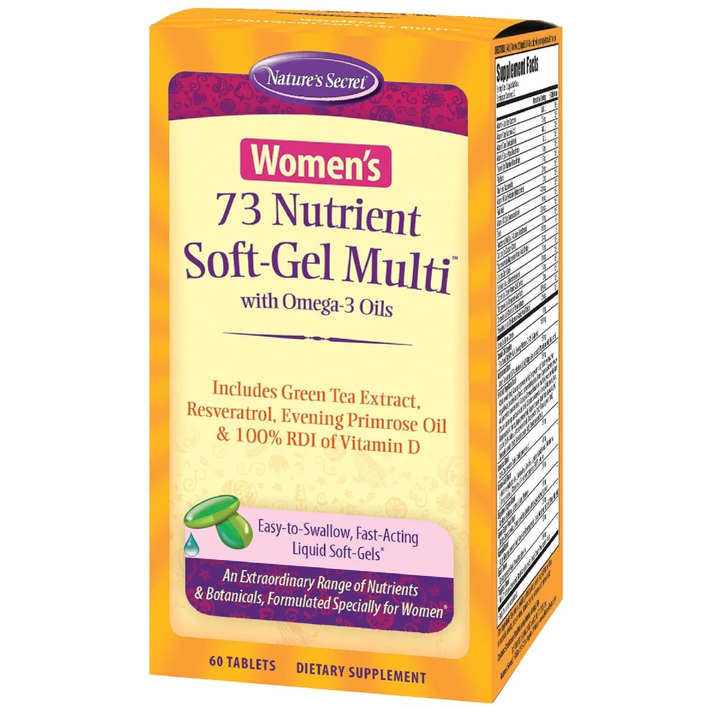Nature's Secret Women's 73 Nutrient Soft-Gel Multi Vitamin, 60-Count