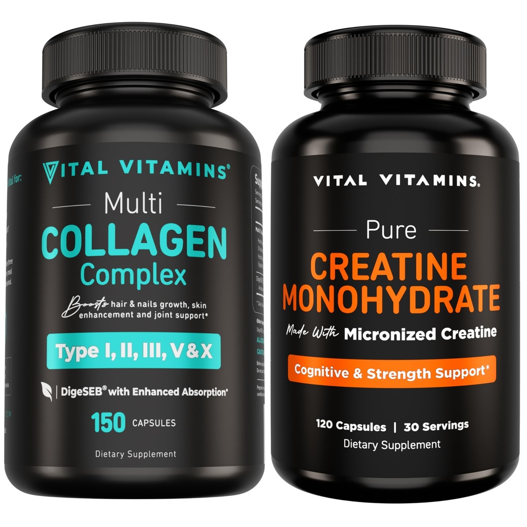 Vital Vitamins Multi Collagen + Creatine Monohydrate Capsules
