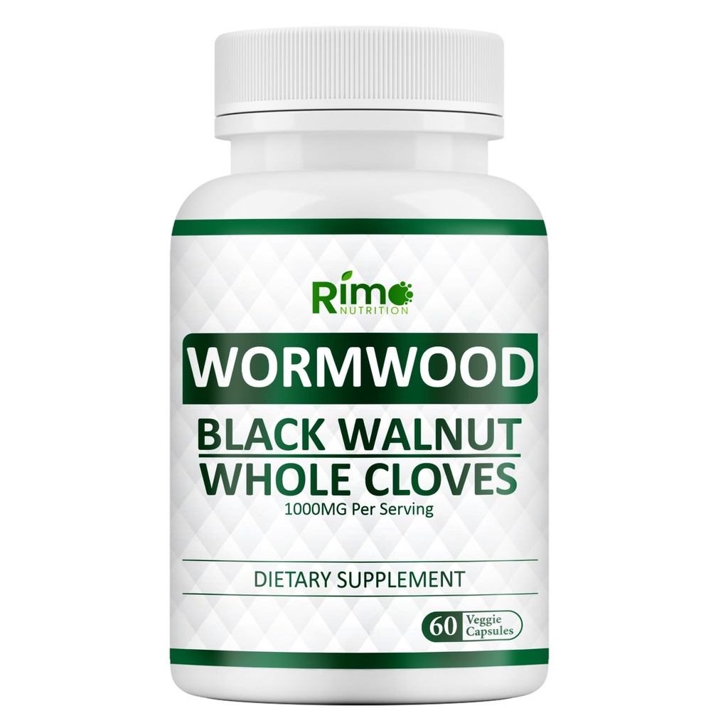 Wormwood Black Walnut Clove Capsules - Cleanse, Detox, Intestinal Guard Formula Supplement for Humans, with Wormwood herb, Black Walnut Extract Combination, 60 capsules Non-GMO