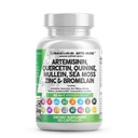 Clean Nutraceuticals Artemisinin Quercetin Zinc Mullein Quinine Supplement with Sea Moss Bromelain Ashwagandha Root Nettle Leaf Bladderwrack Burdock Root Monolaurin Colostrum Rutin