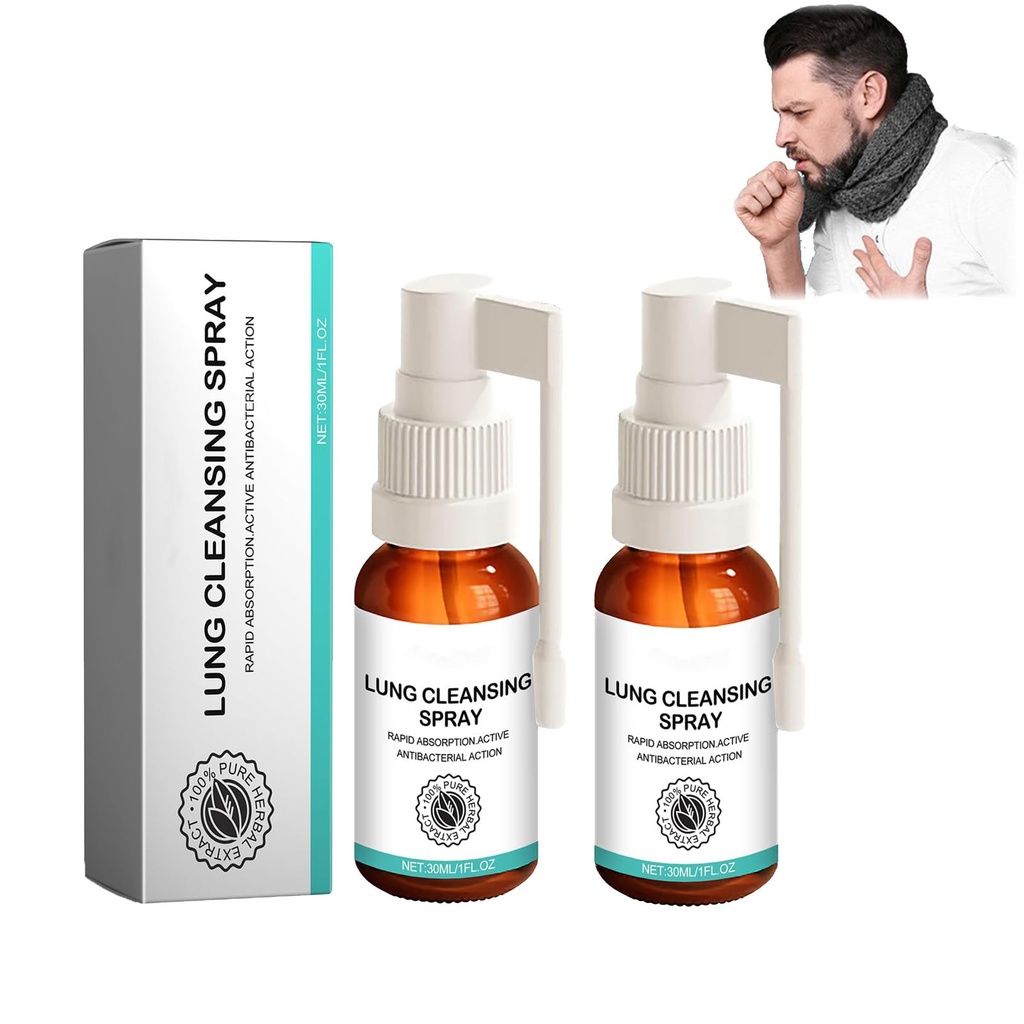 Saffra Labs Lung Cleansing Spray,Lung Cleanse Mist,Herbal Lung Cleanse Mist, Powerful Lung Support & Cleanse & Respiratory (2PCS)