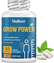 NuBest Grow Power - Suplemento de calcio - Suplemento de magnesio con vitamina D3, B6, zinc, fósforo y multivitamínico para huesos fuertes, salud general para la edad 10+ - 1 mes de suministro