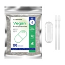Empty Vegan Capsules Size 4 - Vegan Capsules DIY Vegetable Capsule Filling - Veggie Caps with 2 Micro Lab Spoons for Capsule Filling