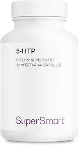 Supersmart 5-HTP 100mg por día (alta pureza) - 98% 5-HTP Suplemento - Griffonia Simplicifolia Extracto - 5-HydroxyTryptoPhan ← No GMO &amp; Gluten Gratis - 90 cápsulas vegetarianas