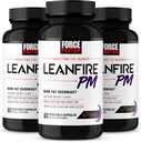 Factor de fuerza LeanFire PM, Píldoras de pérdida de peso para mujeres y hombres, quemador de grasa y pérdida de peso durante la noche Píldoras para quemar grasa, metabolismo de aumento y mejorar el sueño para resultados increíbles, 60 Cuenta (Pack of 3)